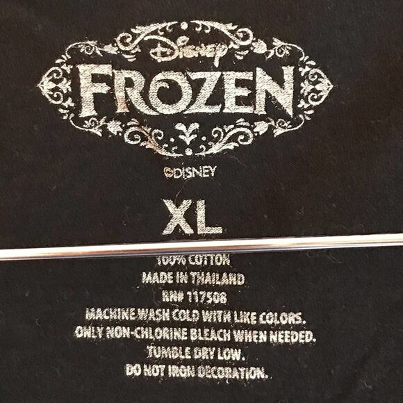 Disney XL Frozen Queen Elsa Let it go black white short sleeve t-shirt casual - Picture 4 of 6